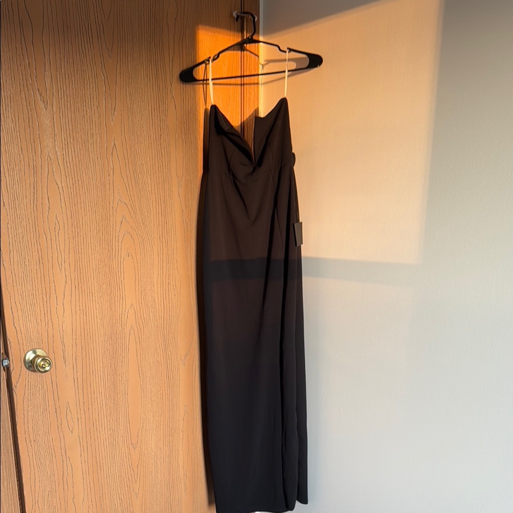 Lulu's Black Strapless Gown for Cocktail